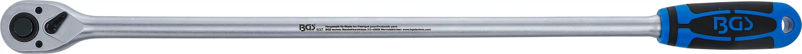 Umschaltknarre | extra lang | Abtrieb Außenvierkant 12,5 mm (1/2") | 605 mm