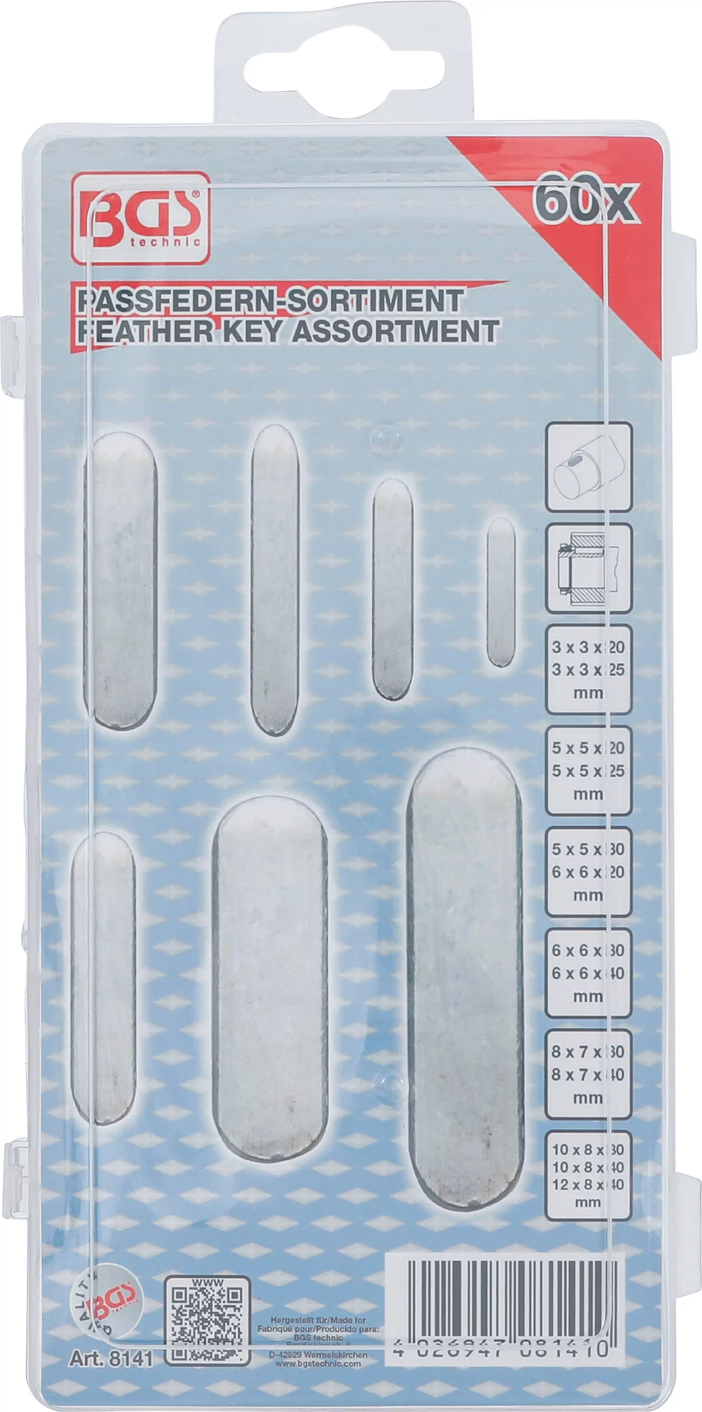 Passfedern-Sortiment | 60-tlg.