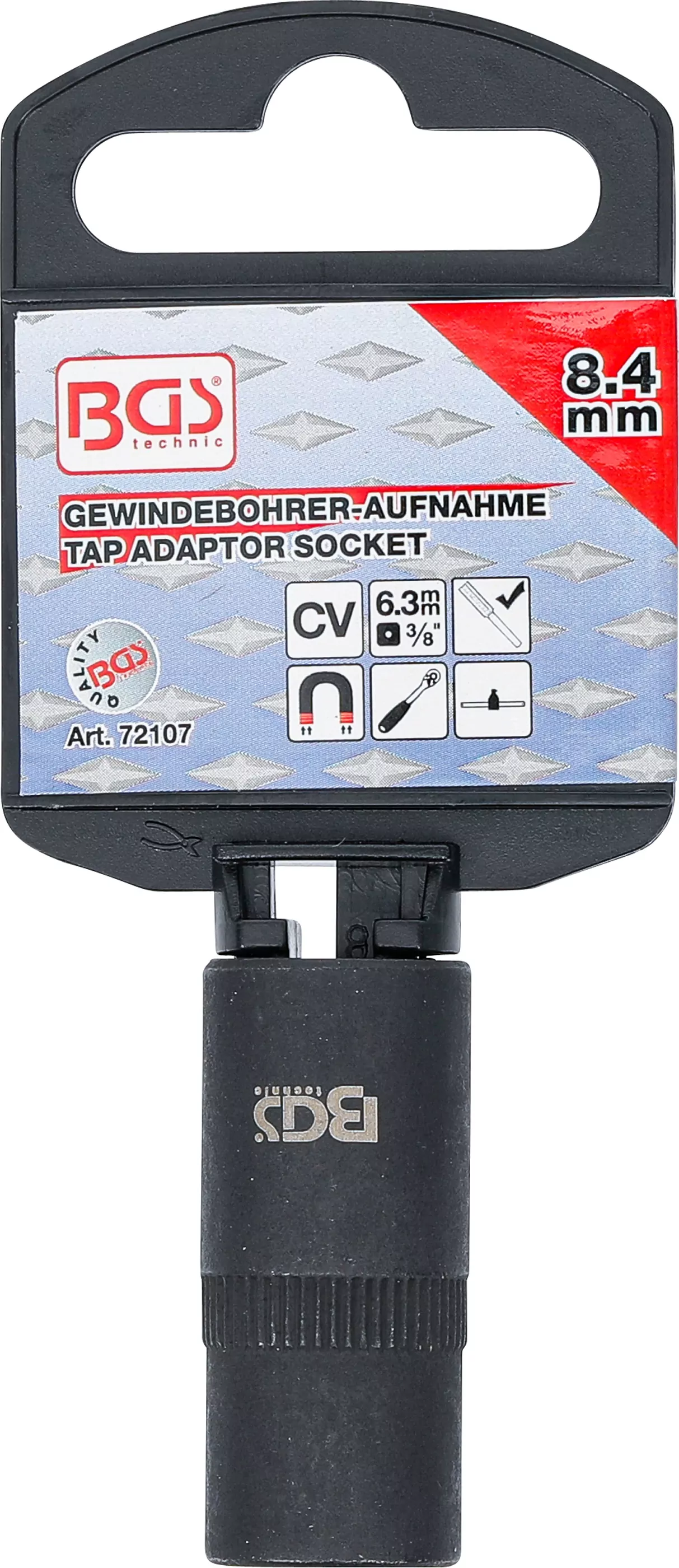 Gewindebohrer-Aufnahme-Steckschlüssel-Einsatz | 10 mm (3/8") | 8,4 mm