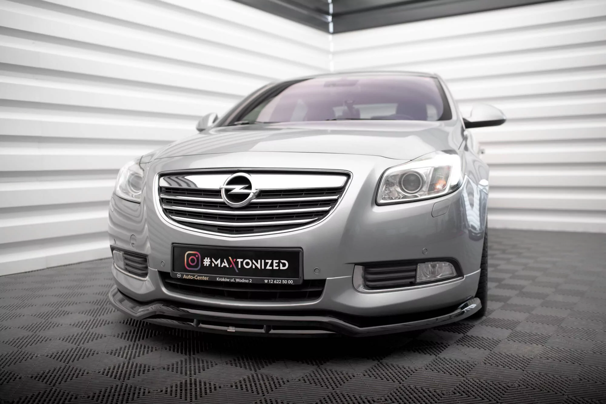Front Ansatz Für Opel Insignia OPC-Line Mk1 Schwarz Hochglanz