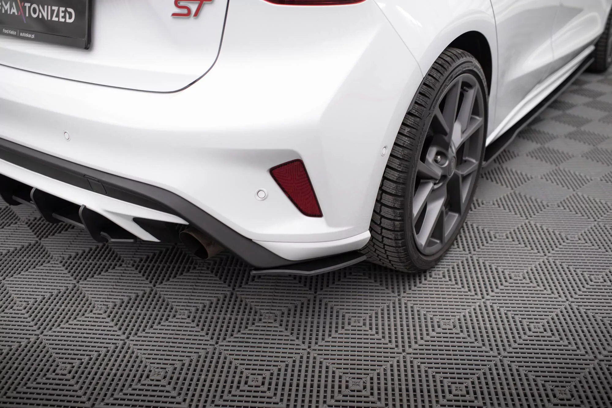 Rennen Haltbarkeit Heck Ansatz Flaps Diffusor Passend Für Diffusor Passend Für Ford Focus ST Mk4
