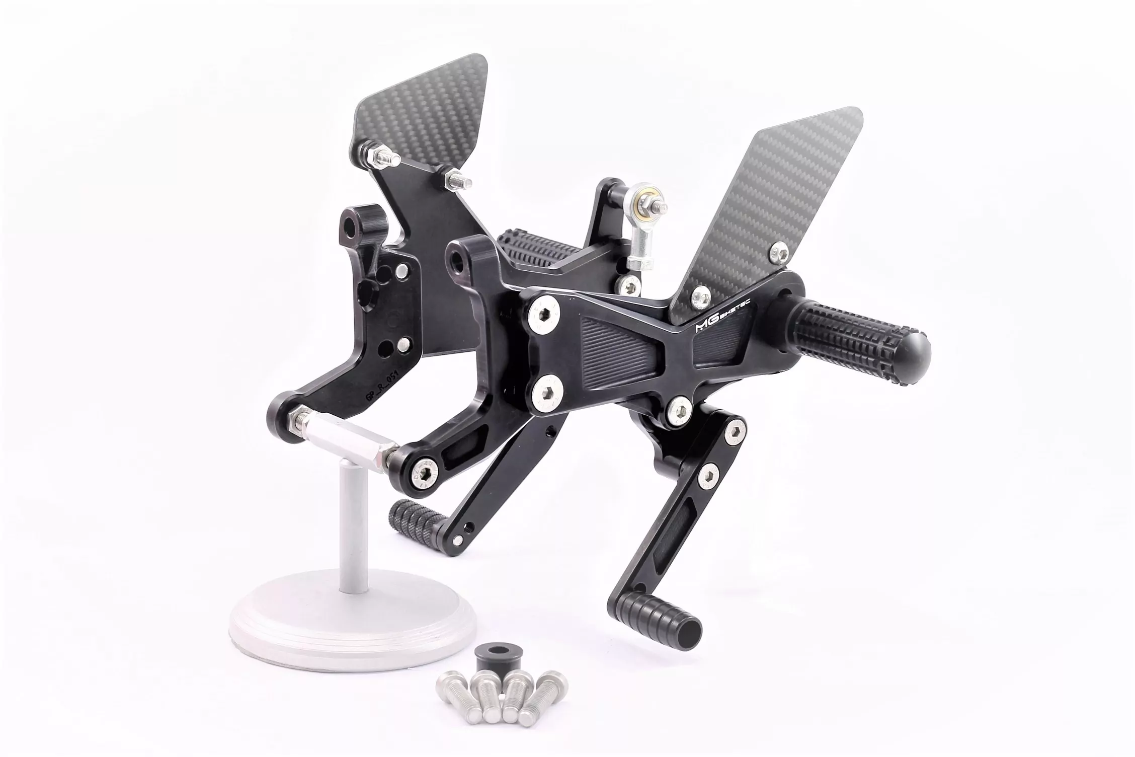 MG Biketec Sportfussrastenanlage / Rastenanlage / Fußrastenanlage mit ABE, gültig in D - A - CH für Ducati Panigale V4 ab 2021