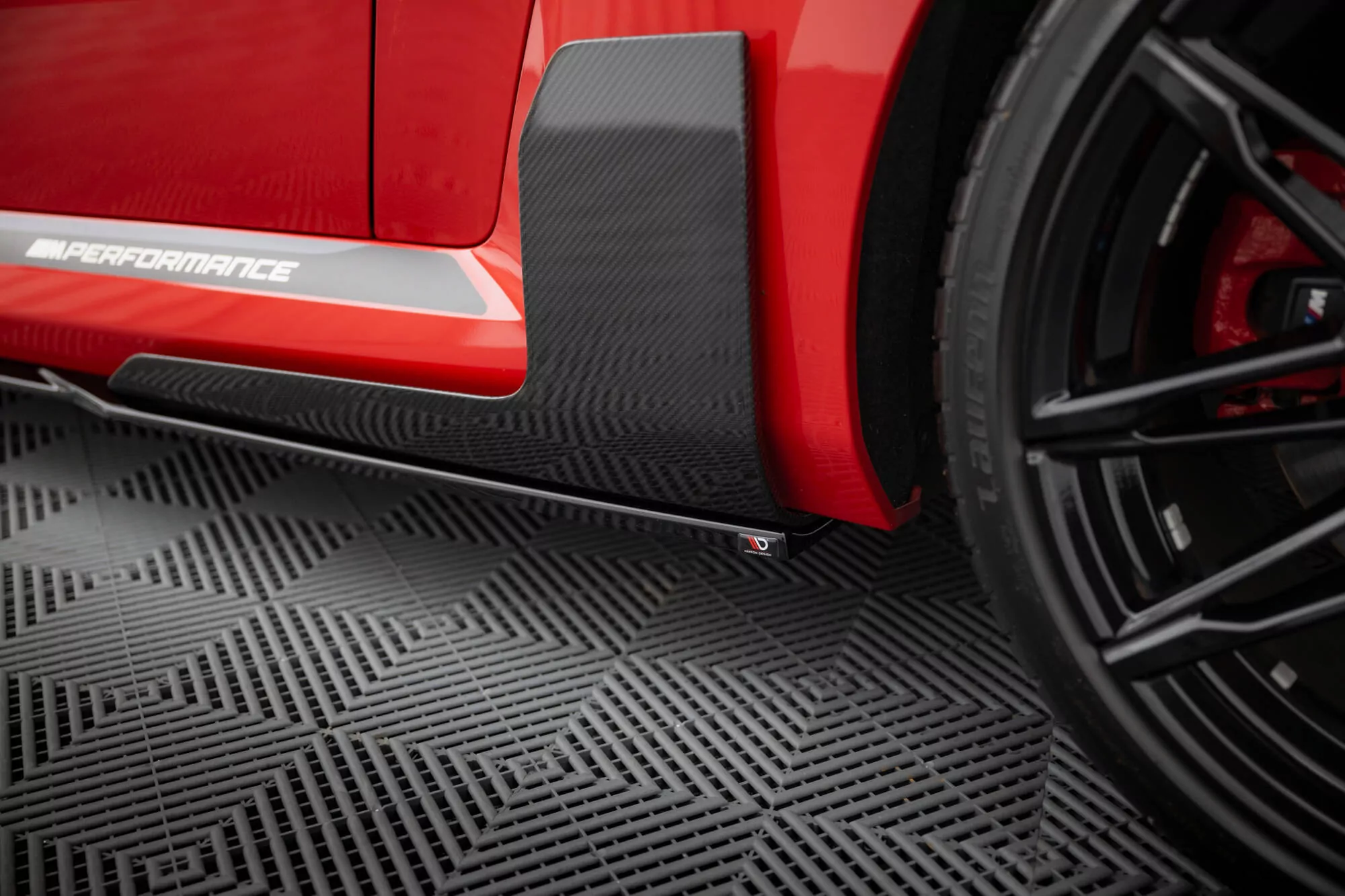 Seitenschweller Ansatz Für BMW M2 M-Performance G87 Schwarz Hochglanz