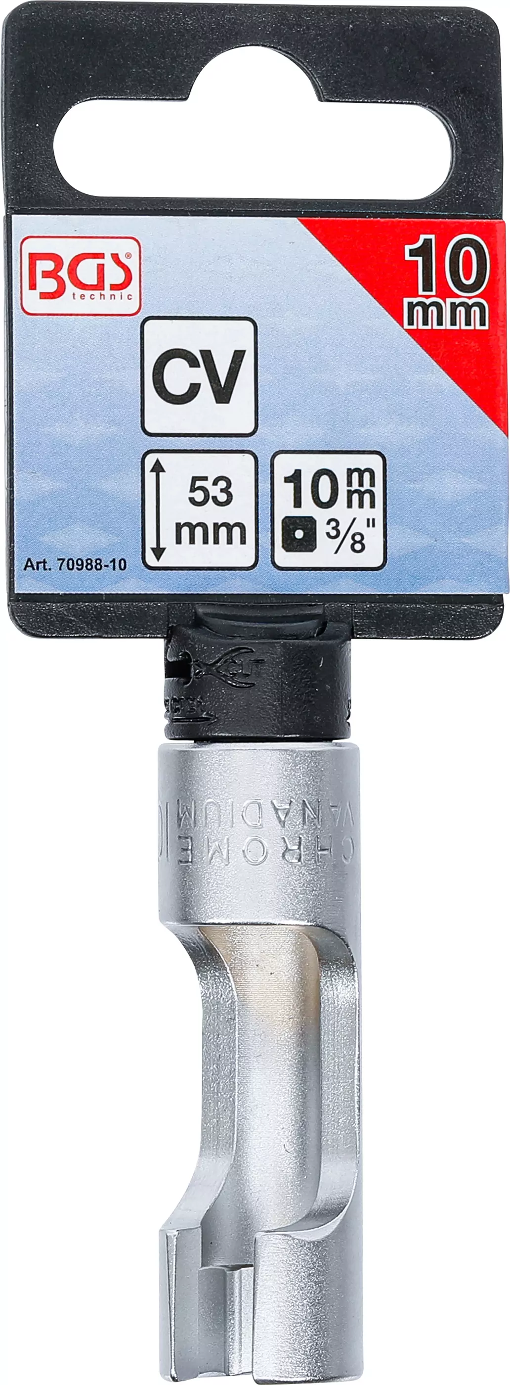 Spezial-Steckschlüssel-Einsatz, geschlitzt | Antrieb Innenvierkant 10 mm (3/8") | SW 10 mm