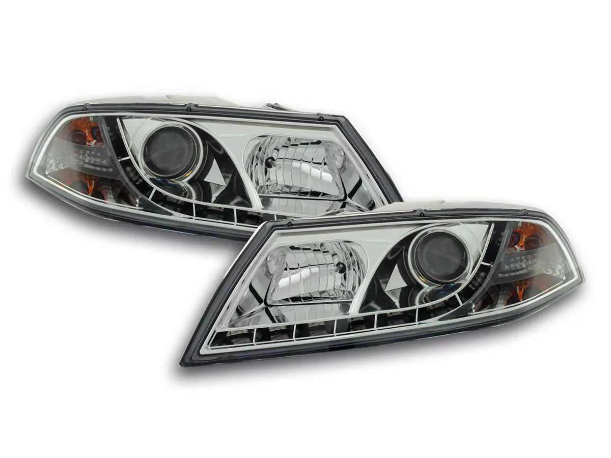 Scheinwerfer Set Daylight LED TFL-Optik Skoda Octavia Typ 1Z Bj. 04-08 chrom