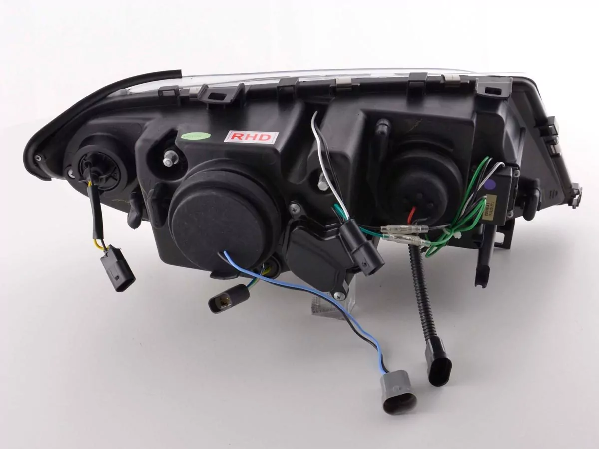 Scheinwerfer Set Daylight LED TFL-Optik BMW 3er E46 Limo/Touring Bj. 02-05 chrom für Rechtslenker