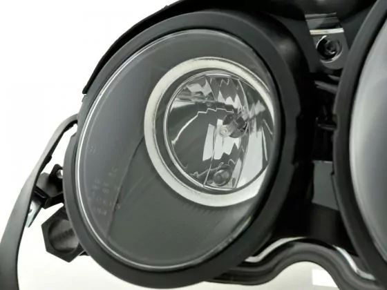 Scheinwerfer Set Mercedes E-Klasse Typ W210 Bj. 95-98 schwarz für Rechtslenker