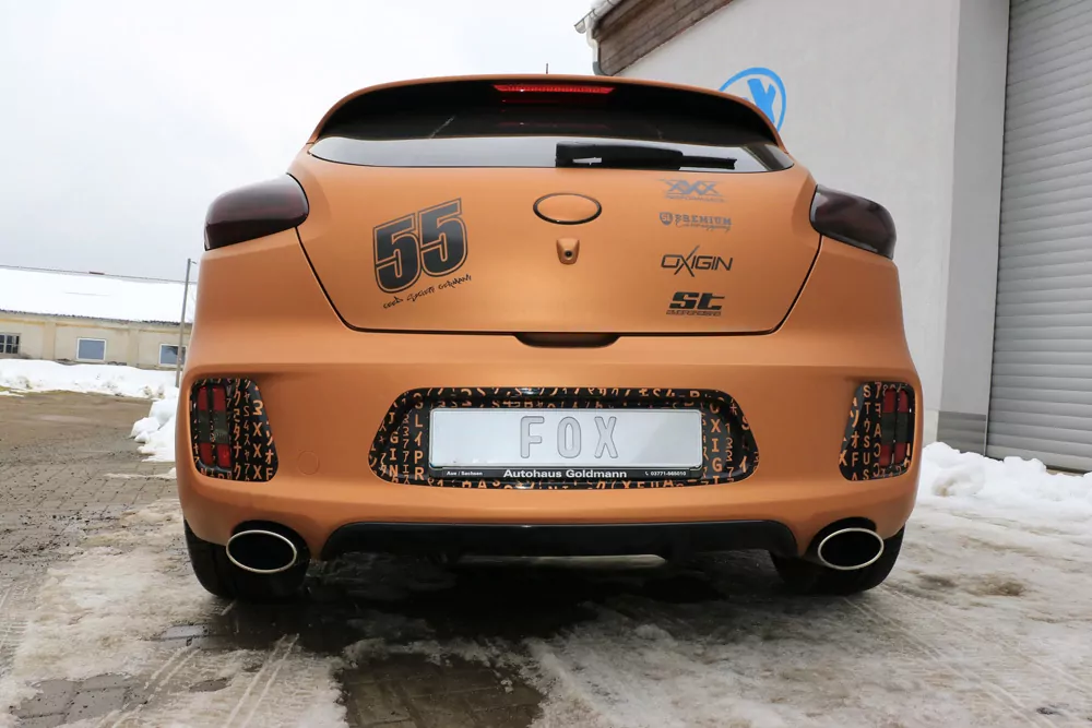 Kia Pro Cee`d GT  Endschalldämpfer quer Ausgang rechts/links - 160x90 Typ 38 rechts/links