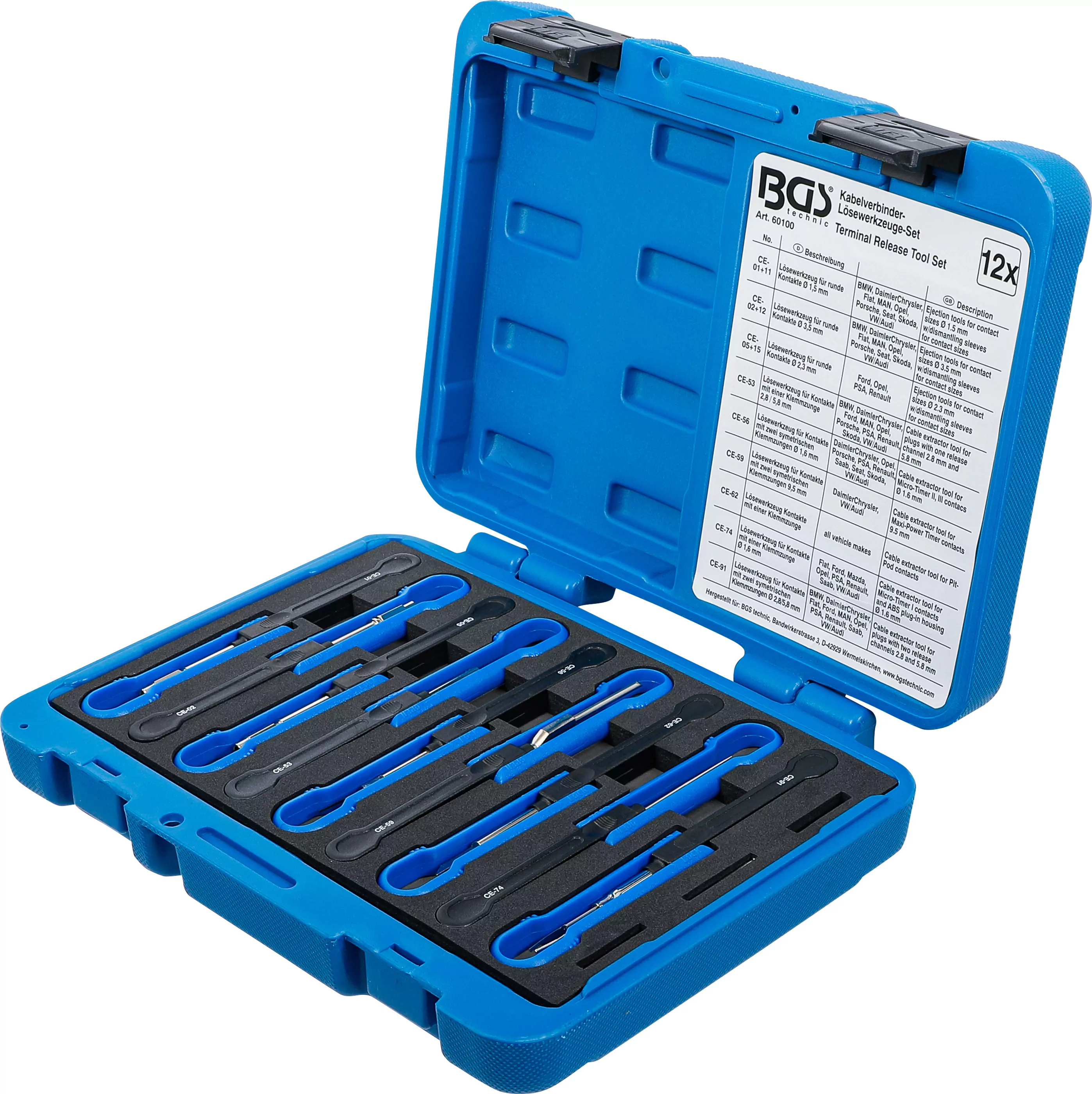 Kabelverbinder-Lösewerkzeug-Satz | universal | 12-tlg.