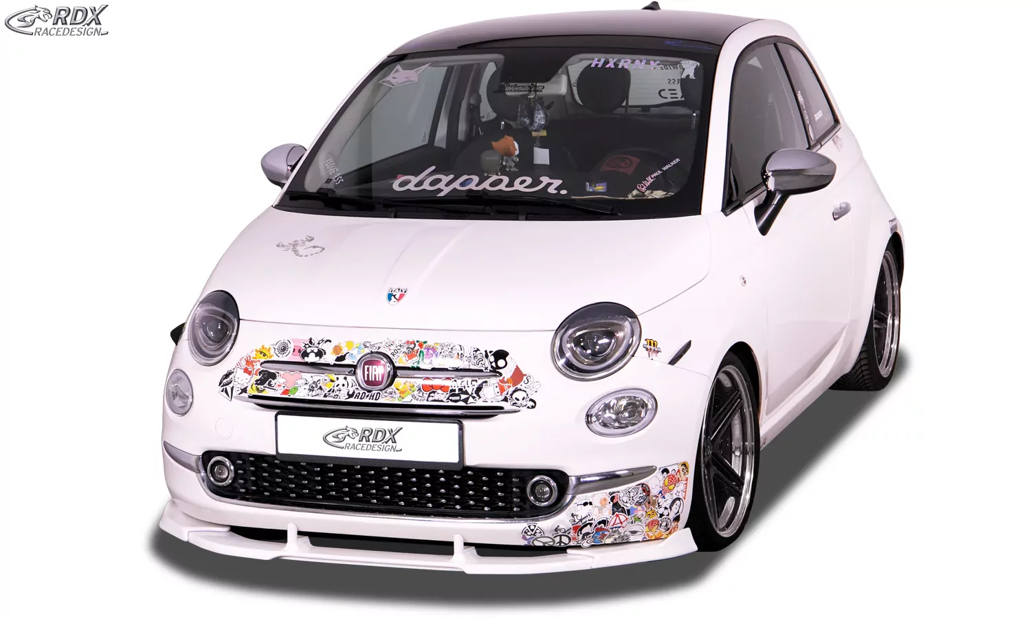 RDX Frontspoiler VARIO-X für FIAT 500 2016+ Frontlippe Front Ansatz Vorne Spoilerlippe