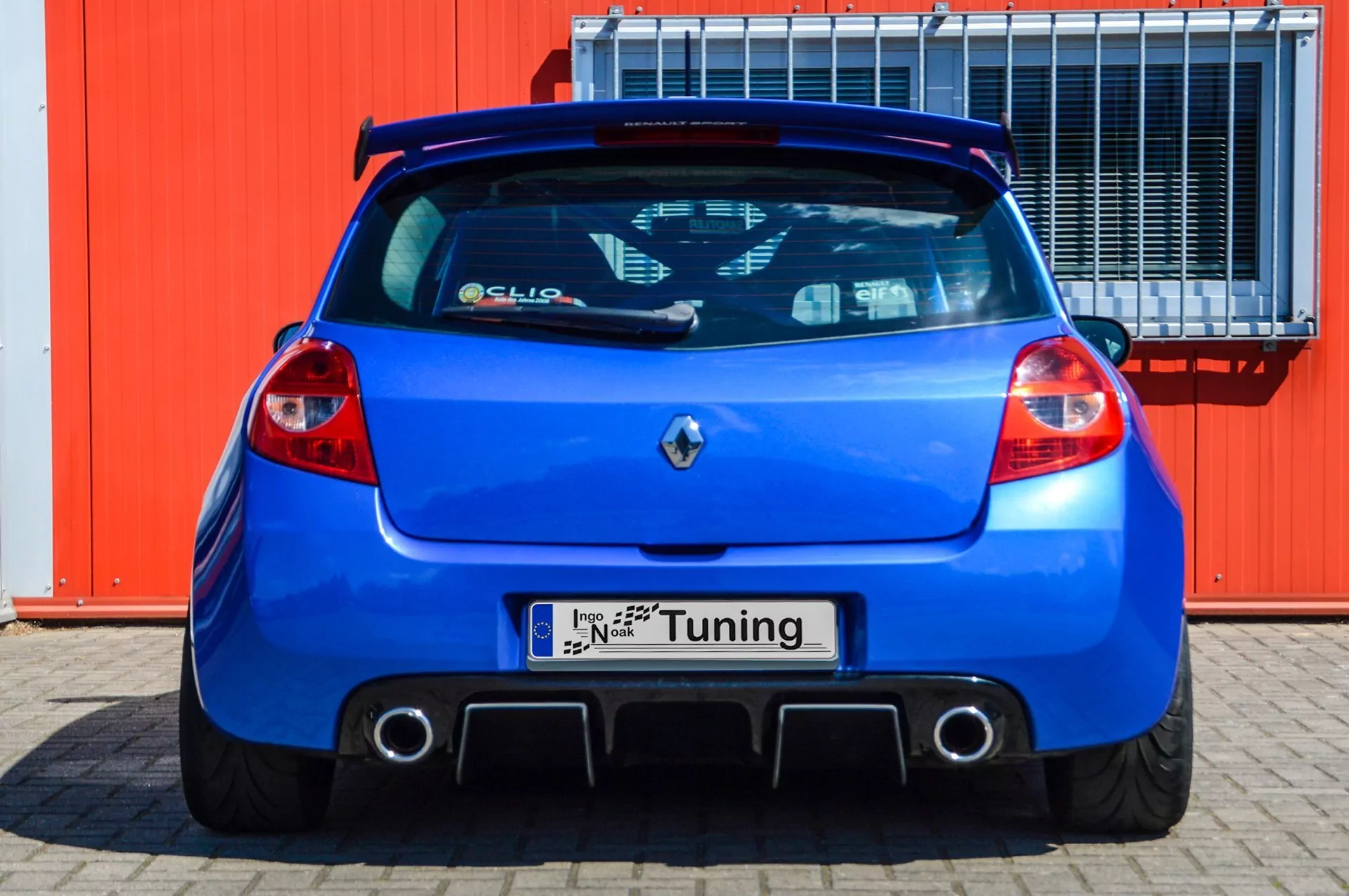 Gefräster Heckansatz Diffusor aus ABS für Renault Clio 3 Phase2 RS