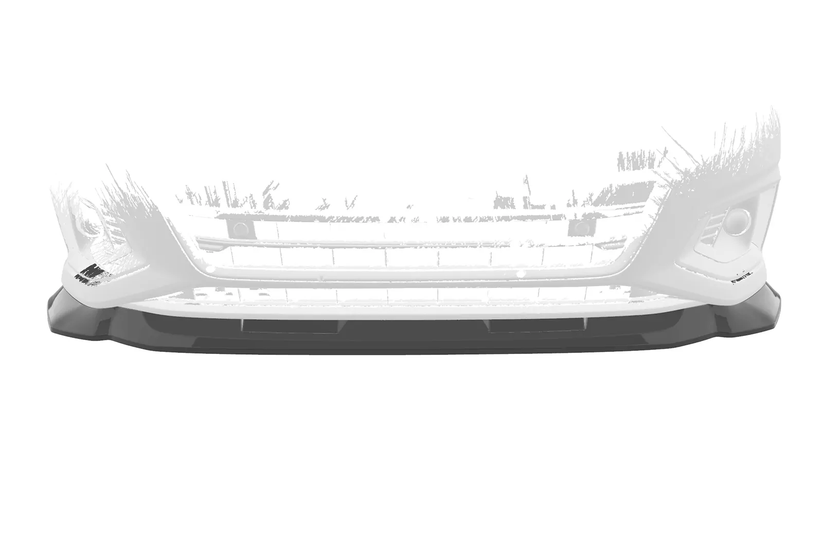 Cup-Spoilerlippe mit ABE für Audi A4 B9 (Typ 8W) CSL530 Schwarz Strukturiert