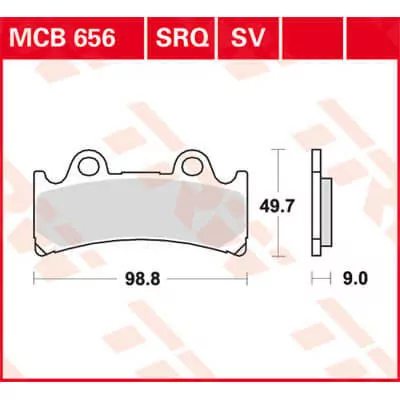 TRW Lucas Bremsbelag MCB656 mit ABE