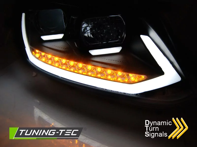 HEADLIGHTS TUBE LIGHT DRL BLACK SEQ fits VW TOURAN II 08.10-15