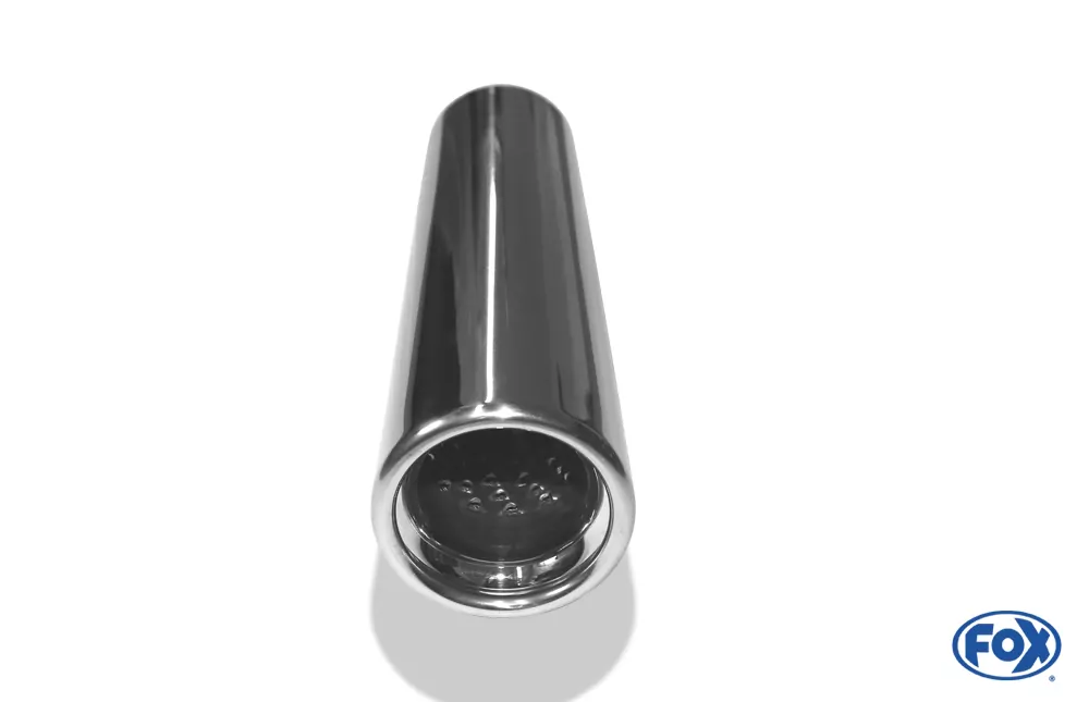 Anschweißendrohr Typ 13  Ø 76 mm / Länge: 300 mm - rund / eingerollt / gerade / mit Absorber