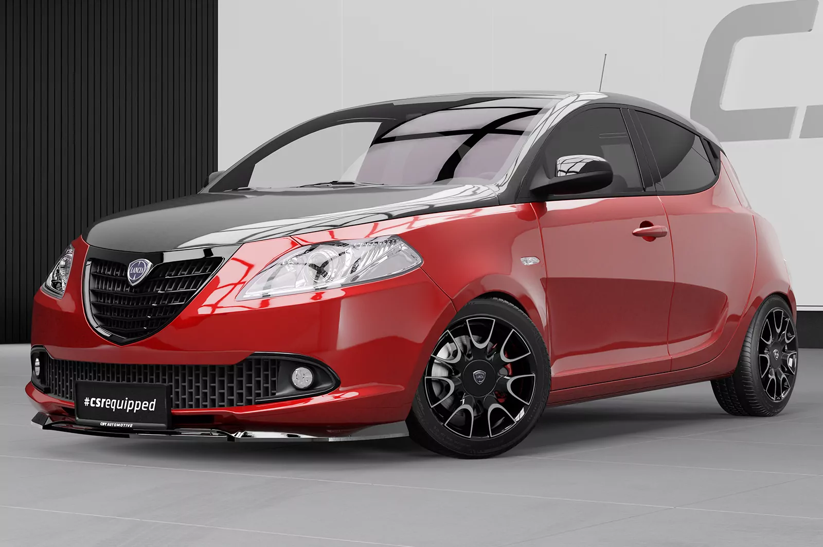 Cup-Spoilerlippe mit ABE für Lancia Ypsilon (846) CSL792 Schwarz Strukturiert