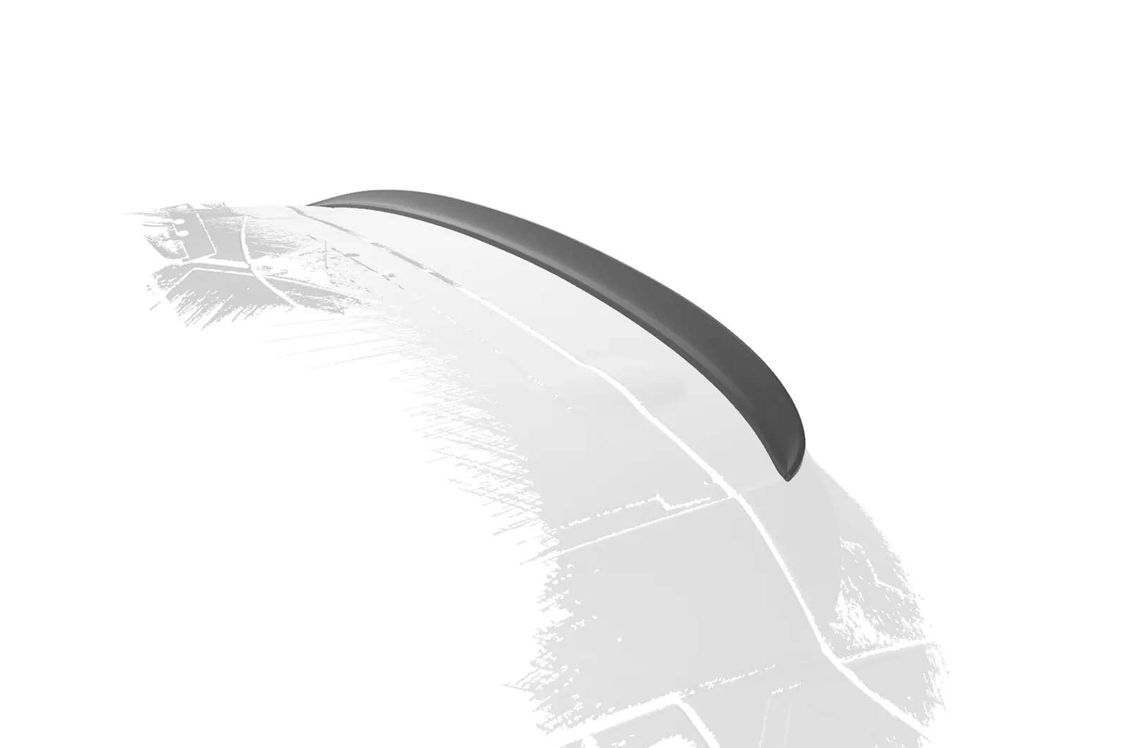 Heckflügel mit ABE für Lancia Ypsilon (864) HF067 Schwarz Strukturiert