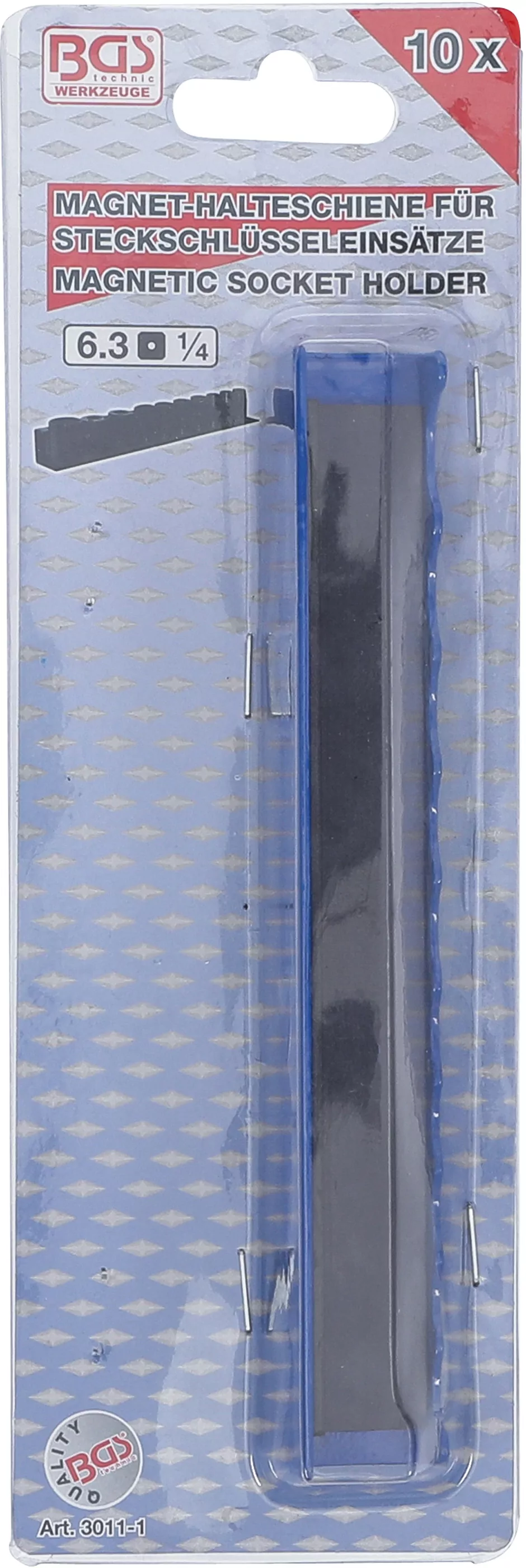 Halteschiene für Steckschlüssel-Einsätze | magnetisch | für Antrieb 6,3 mm (1/4")