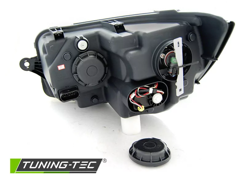 HEADLIGHTS TUBE LIGHT DRL BLACK CHROME SEQ fits VW T6 15-19