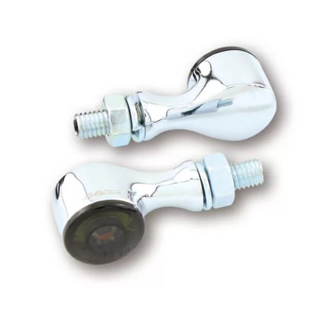 HIGHSIDER Pro Apollo Classic LED Indicator Gehäuse  Chrom / Linse Rauchgrau (Paar), Vorn & Hinten