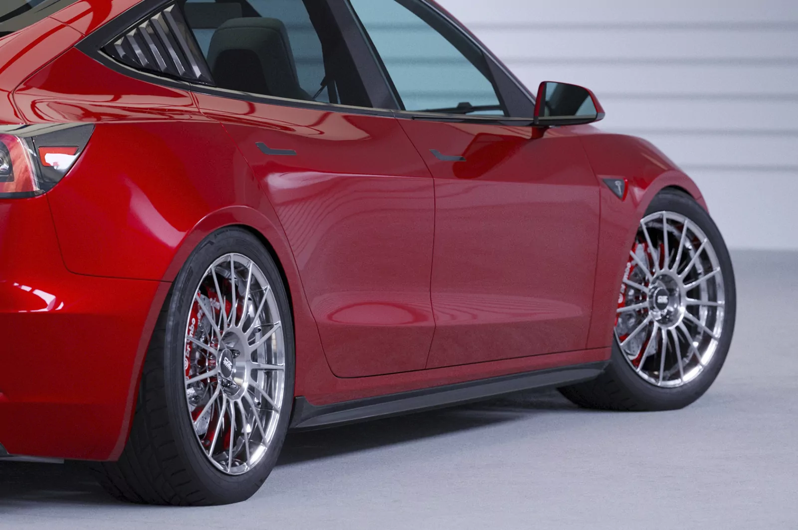 Seitenschweller für Tesla Model 3 SS474 Glossy (schwarz hochglanz)