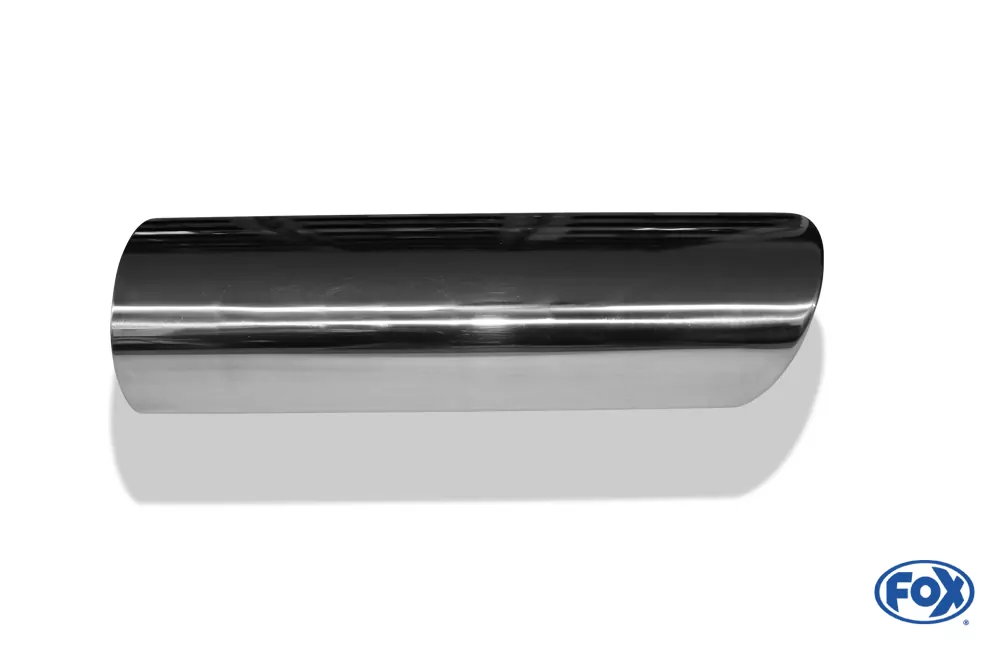 Anschweißendrohr Typ 33 115x85 mm / Länge: 300 mm  - oval / eingerollt / 24,5° abgeschrägt / mit Absorber