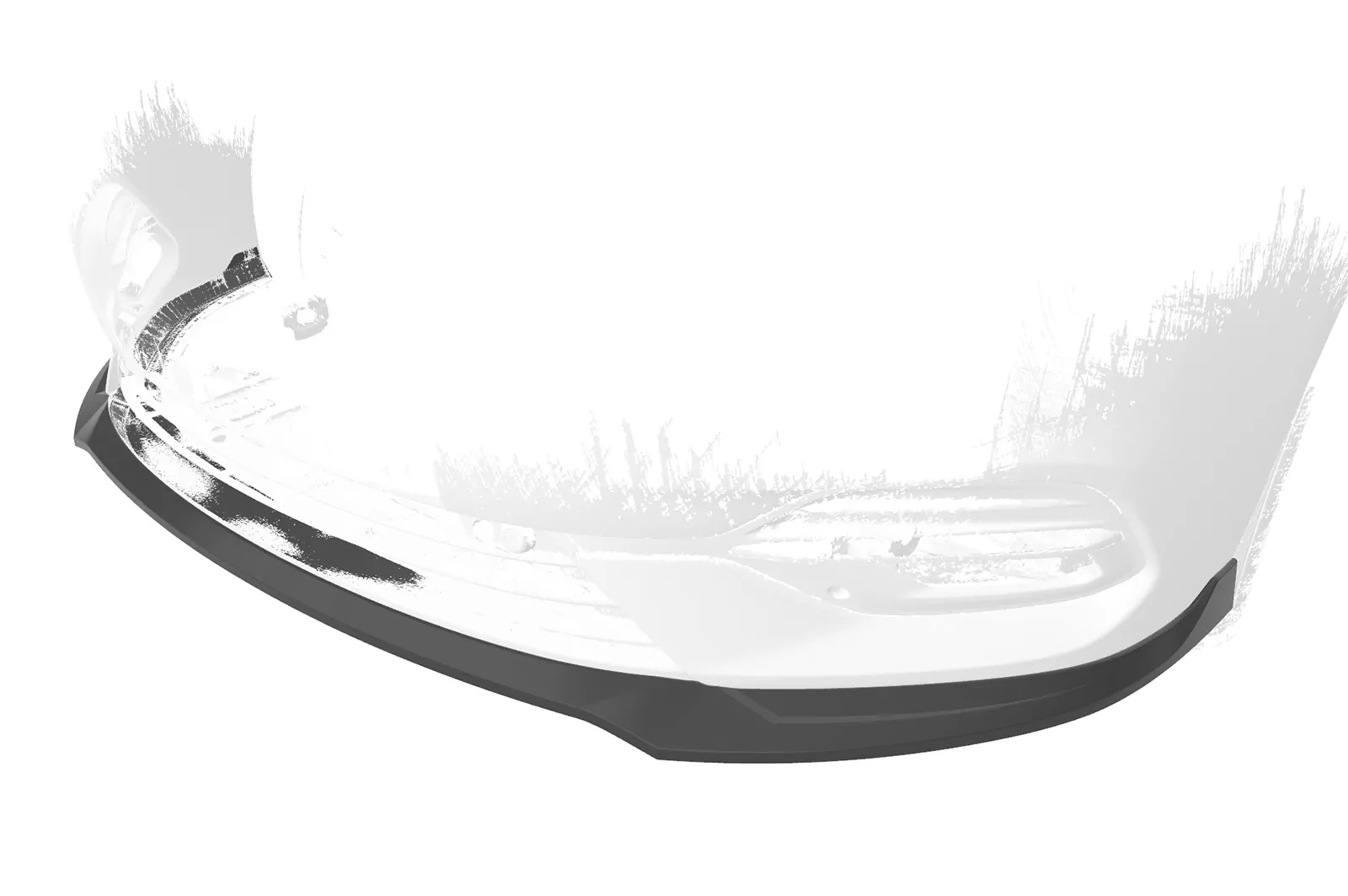 Cup-Spoilerlippe mit ABE für Opel Astra K CSL601 Schwarz Strukturiert