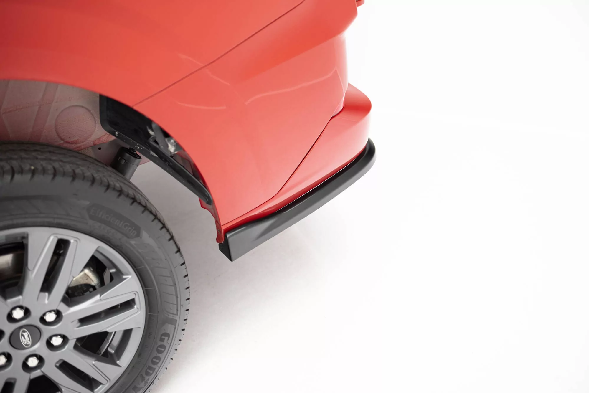 Hinten Splitter (mit Einem Vertikalem Balken) Ford Transit Custom / Tourneo Custom Mk2 Schwarz Hochglanz