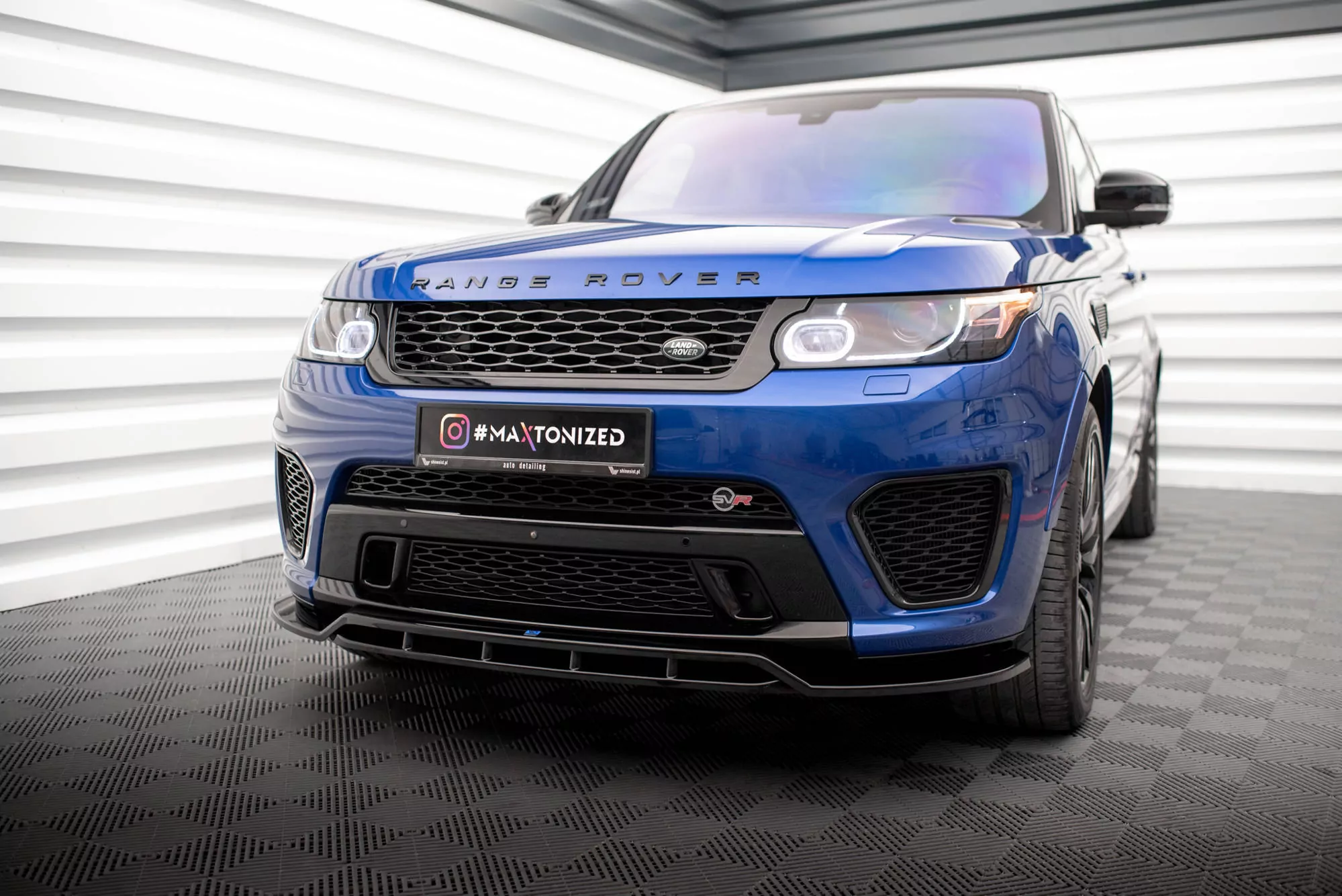 Front Ansatz V.2 Für Land Rover Range Rover Sport SVR Mk2 Schwarz Hochglanz