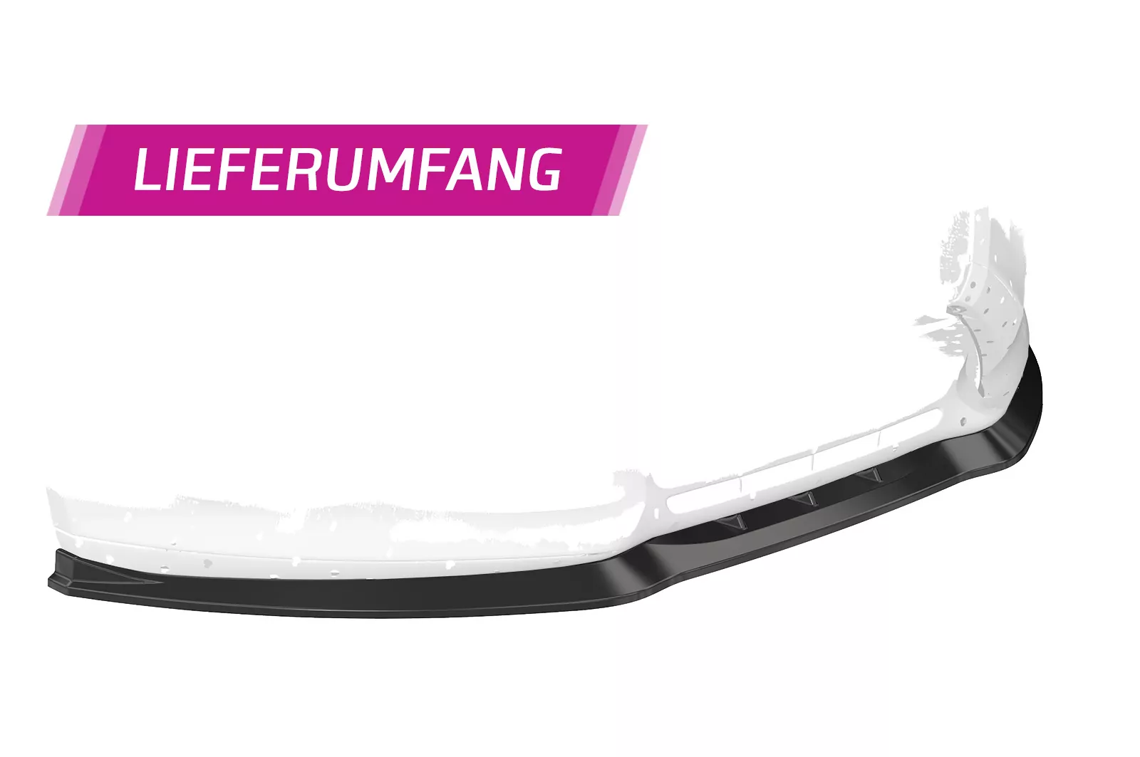 Cup-Spoilerlippe mit ABE für Ford Focus MK3 Basis CSL477-M Carbon Look (matt)