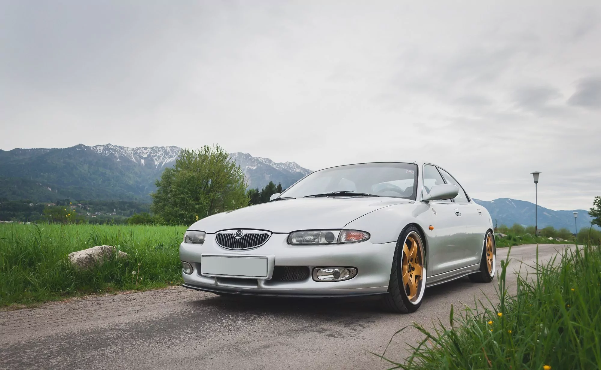 Front Ansatz Passend Für Mazda Xedos 6 Schwarz Hochglanz