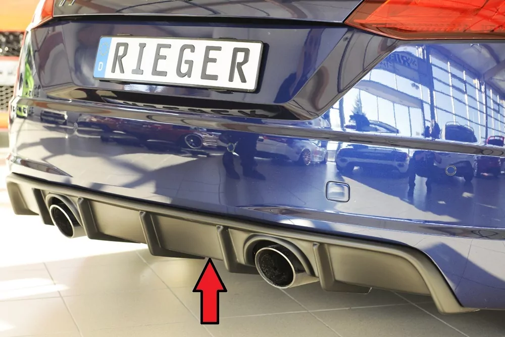 Rieger Heckeinsatz für Audi TT (8J-FV/8S) - Coupé 09.18- (ab Facelift) carbon optik