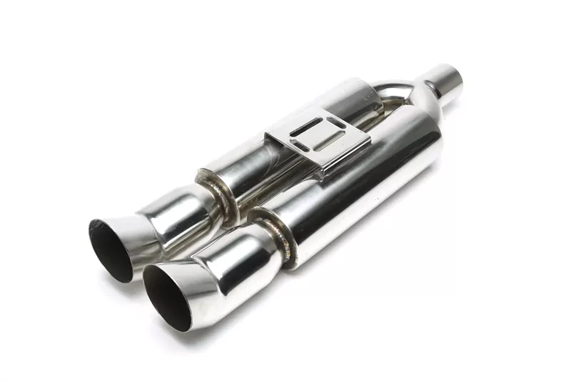 TA Technix Edelstahl Sportendschalldämpfer universal 2 x 90/100mm DTM oval / scharf