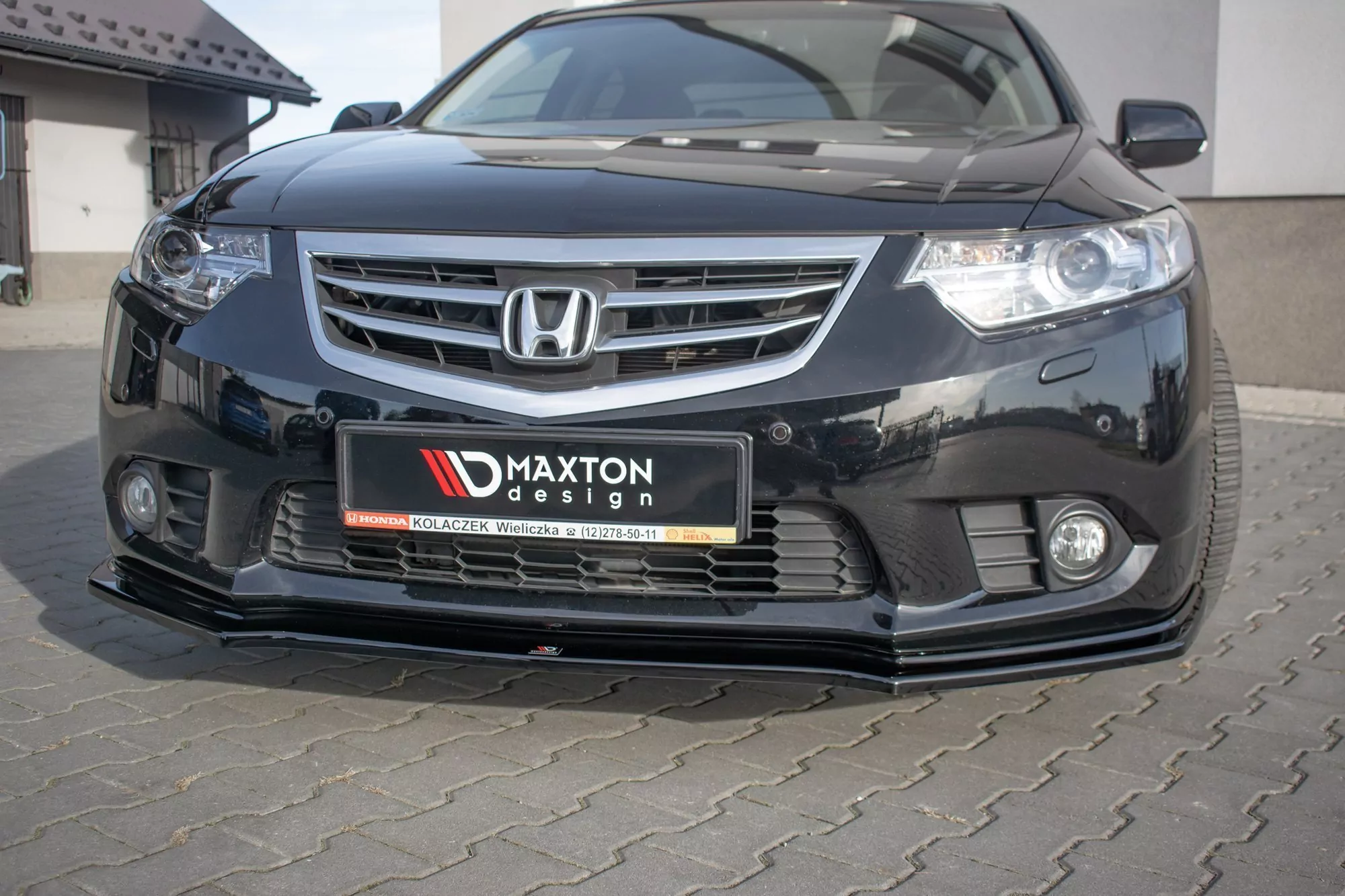 Front Ansatz Passend Für Passend Für Honda Accord VIII (CU Serie) FL Schwarz Hochglanz Schwarz Hochglanz