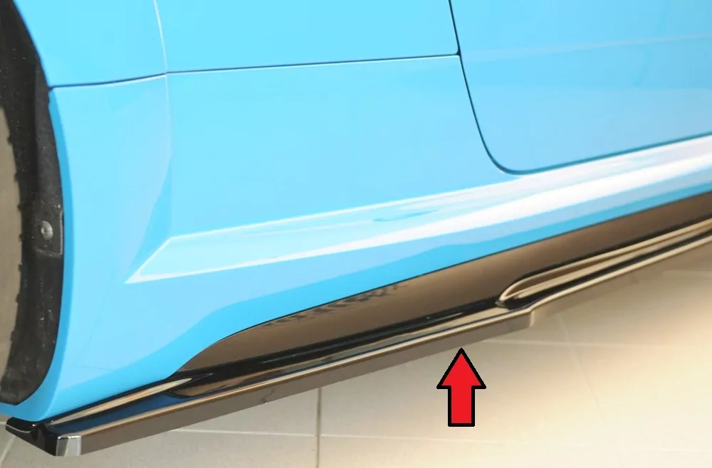 Rieger Seitenschweller rechts ansatz (ca. 19mm) glanz schwarz für Audi TT RS (8J/8J1-FV/8S) Coupé 09.18- (ab Facelift)