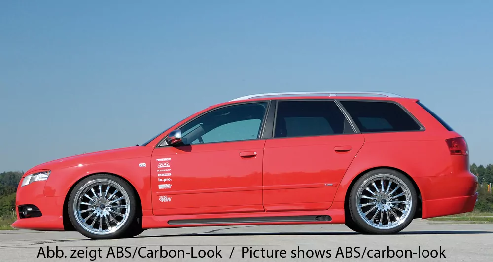 Rieger Seitenschweller rechts  matt schwarz für Audi A4 (8E) Typ B6 Avant 11.00-10.04
