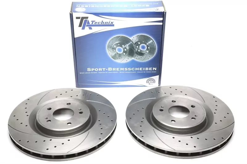 TA Technix Sport Bremsscheiben Satz Vorderachse passend für Mitsubishi Lancer EVO 10
