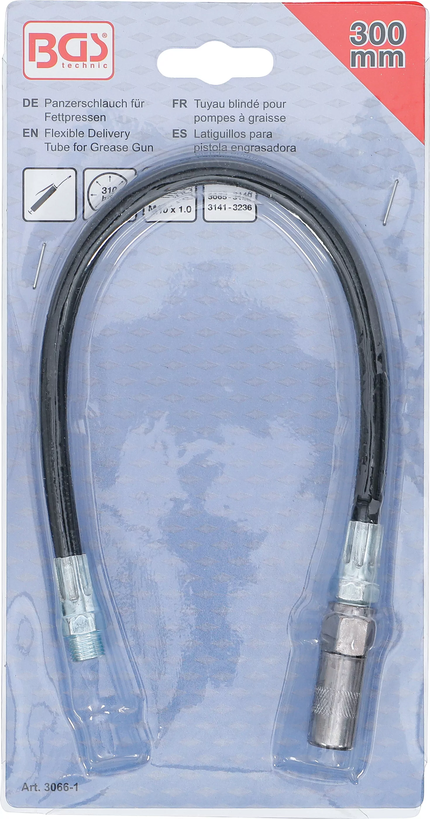 Panzerschlauch für Fettpressen | 300 mm