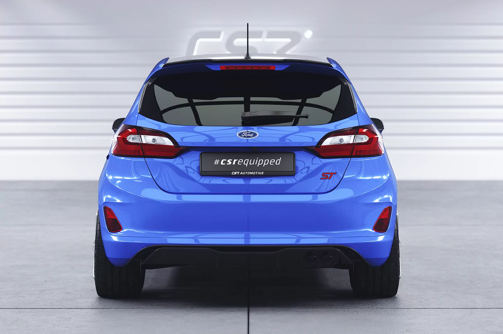 Heckflügel mit ABE für Ford Fiesta MK8 ST/ST-Line HF680 Schwarz Strukturiert