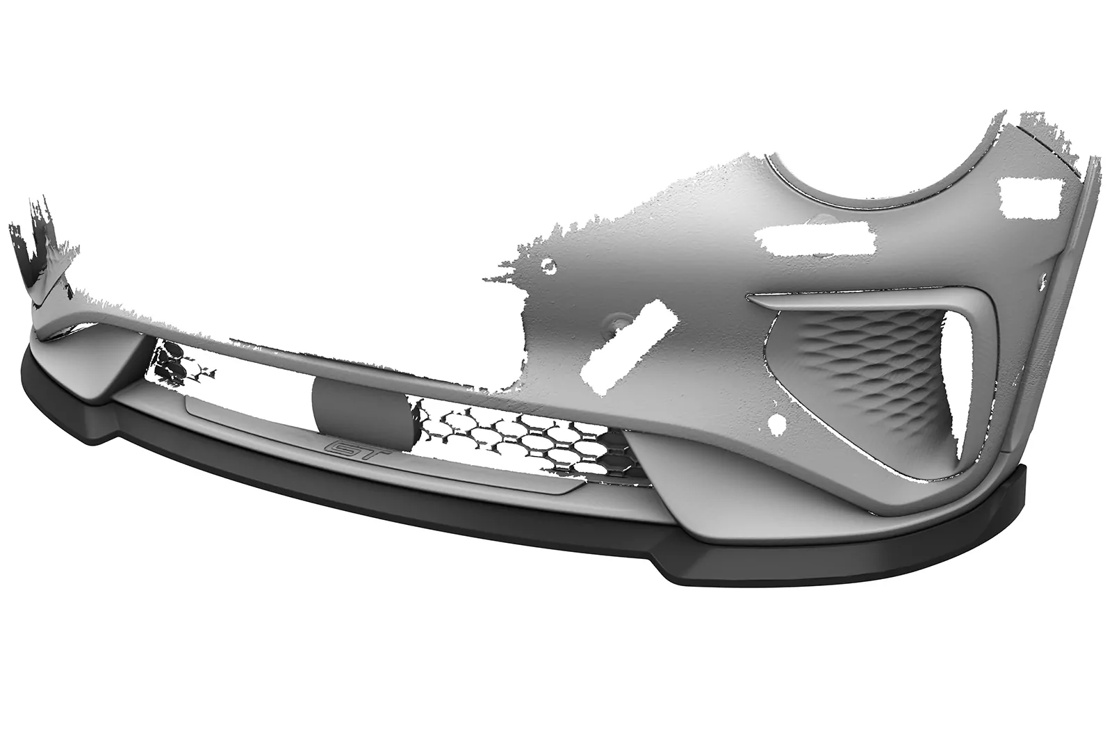 Cup-Spoilerlippe mit ABE für FWM ORA Funky Cat / Haomao GT CSL848 Schwarz Strukturiert