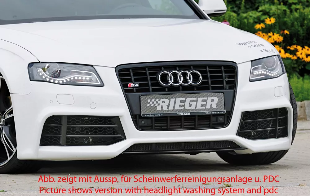 Rieger Spoilerstoßstange für Audi A4 (B8/B81) - Avant 11.07-12.11 (bis Facelift) carbon optik