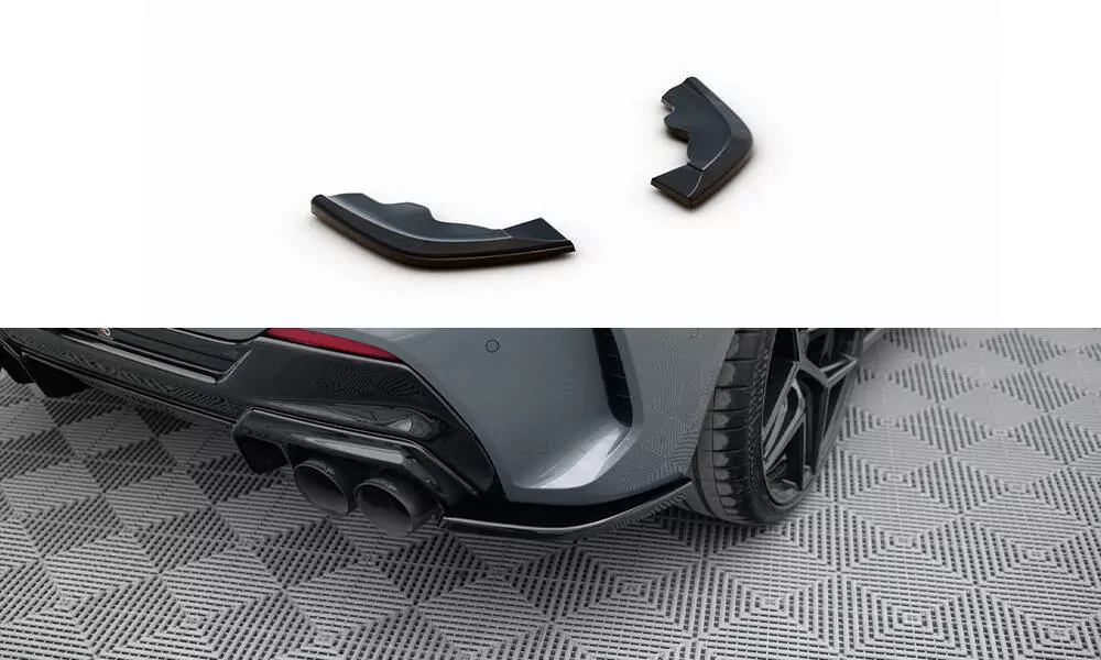 Heck Ansatz Flaps Diffusor Passend Für Diffusor V.2 Passend Für BMW 1er F40 M-Paket/ M135i Schwarz Hochglanz Schwarz Hochglanz