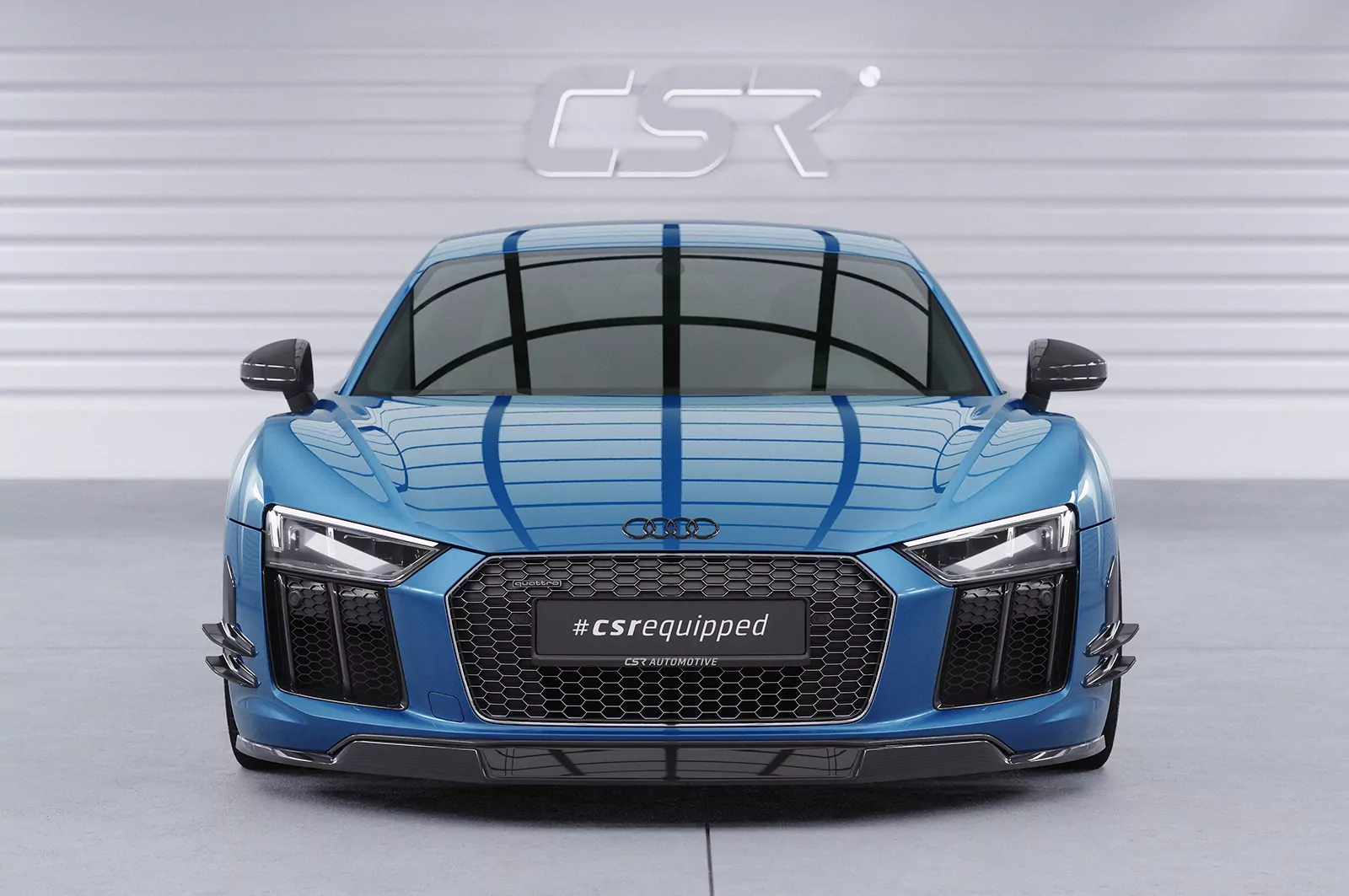 Cup-Spoilerlippe mit ABE für Audi R8 (Typ 4S) CSL451 Strukturiert (schwarz matt)