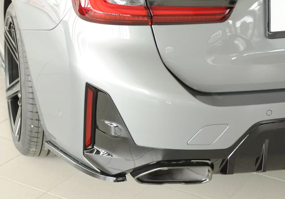 Rieger Heckschürzenansatz seitlich links glanz schwarz für BMW 3er G21  (G3K) Touring 07.22- (ab Facelift) LCI