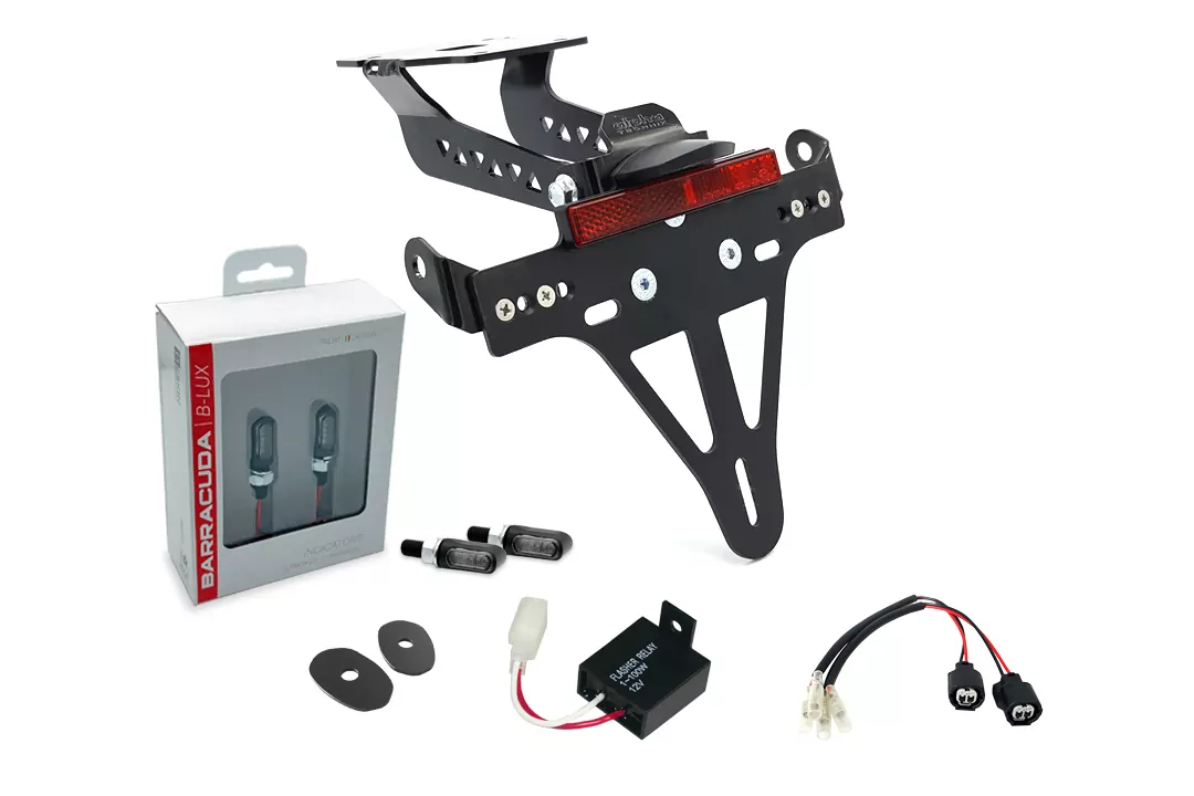 alpha Technik Kennzeichenhalter-Blinker-Kit M-LED (vorne + hinten) für Kawasaki Z900 ab Modelljahr 2020-