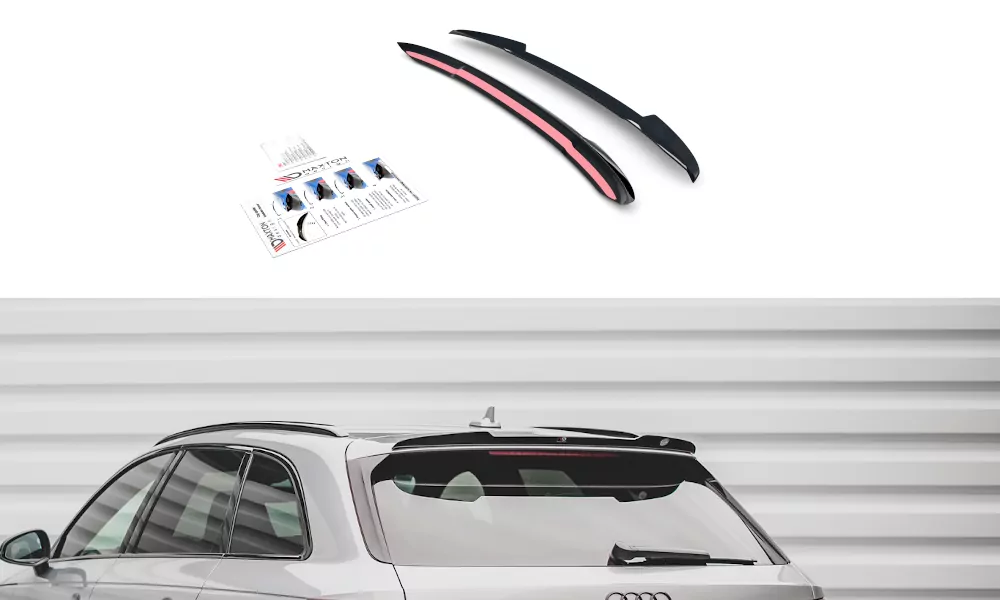 Spoiler CAP V.2 Für Audi S4 / A4 S-Line Avant B9  Schwarz Hochglanz