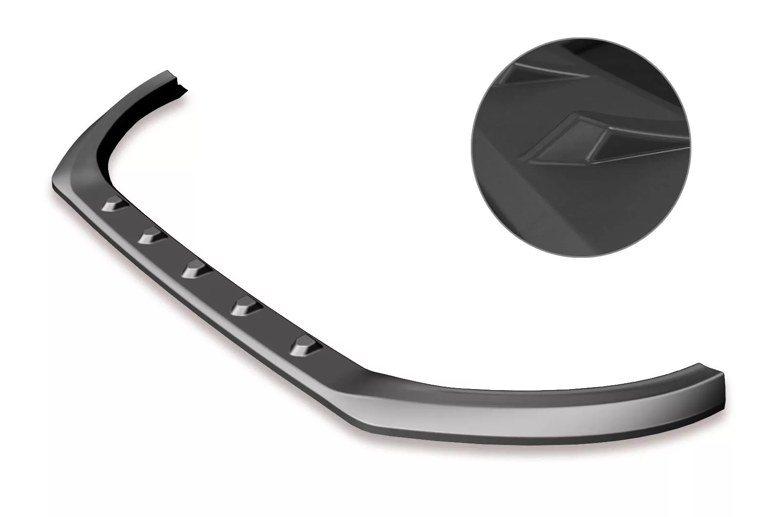 Cup-Spoilerlippe mit ABE für Ford Fiesta MK8 ST/ST-Line Lackierfreundlich (schwarz matt)