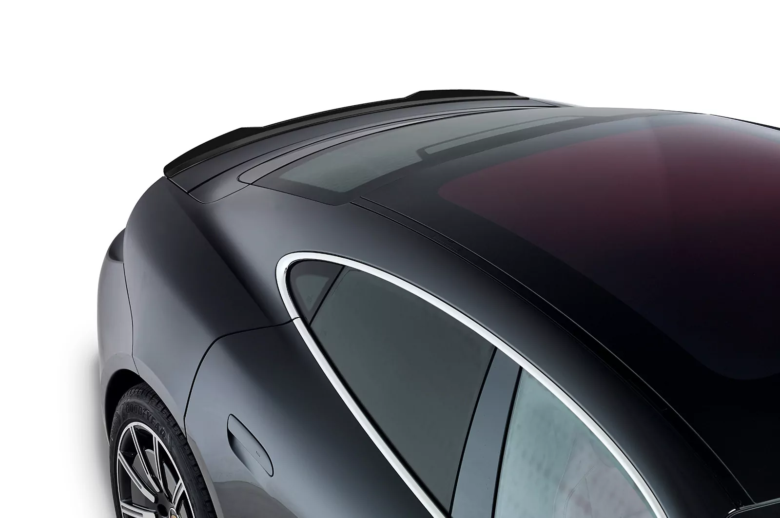 Heckflügel mit ABE für Porsche Taycan HF827 Schwarz Strukturiert