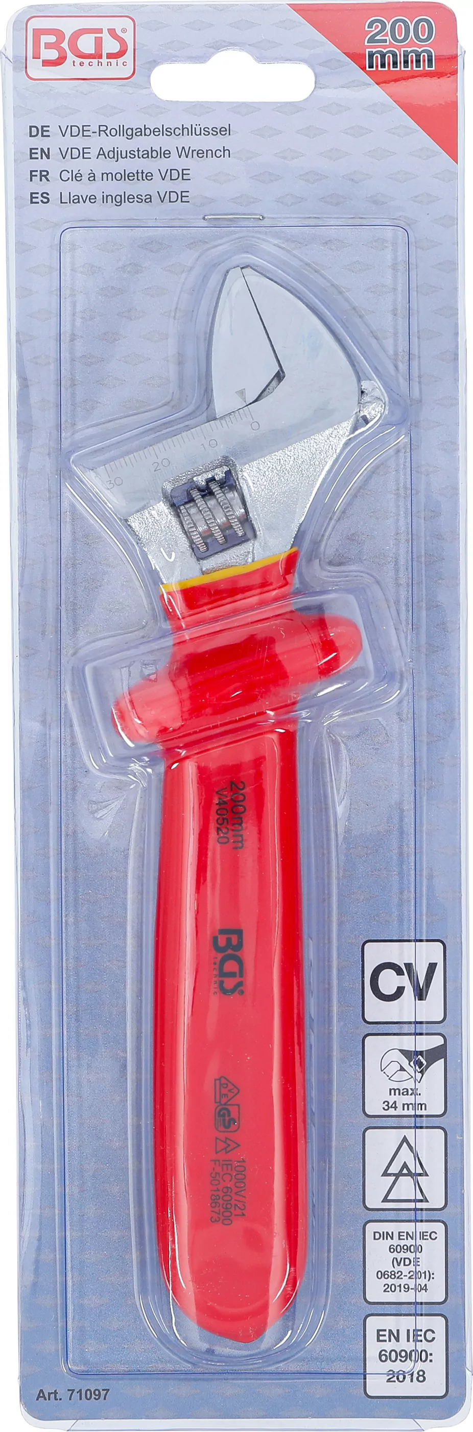 VDE-Rollgabelschlüssel | SW max. 34 mm