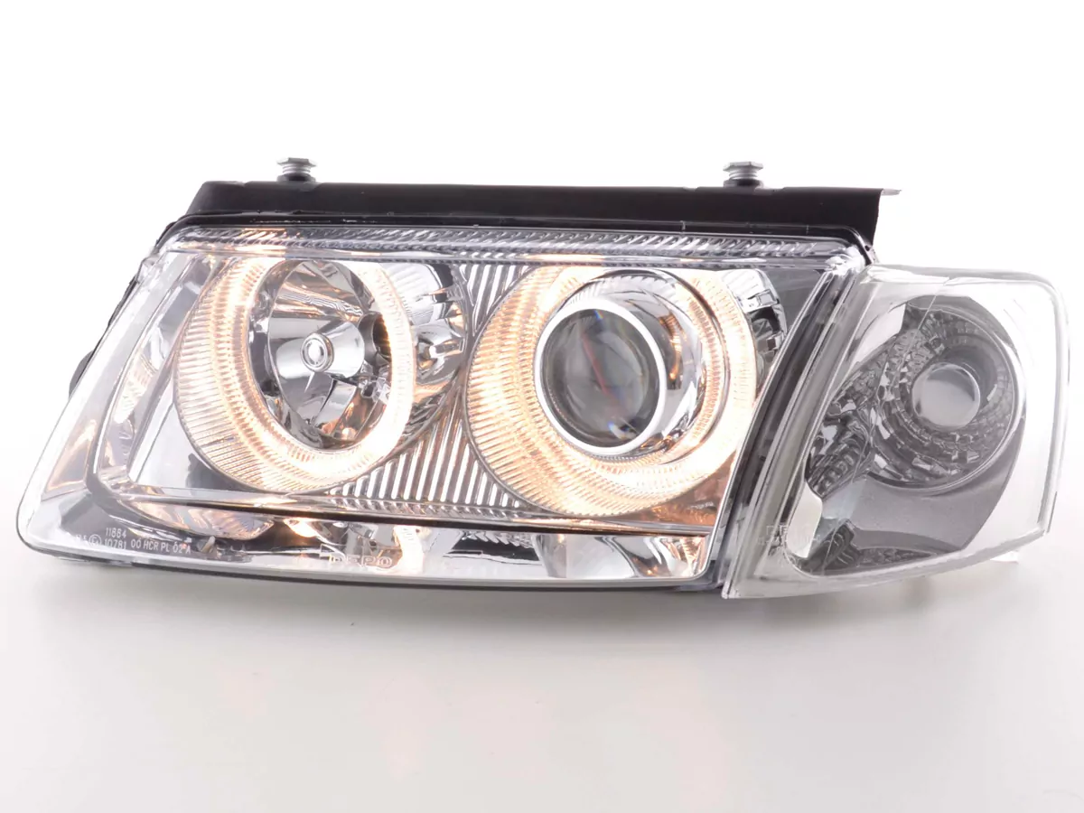 Scheinwerfer Set Angel Eyes VW Passat Typ 3B Bj. 97-00 chrom